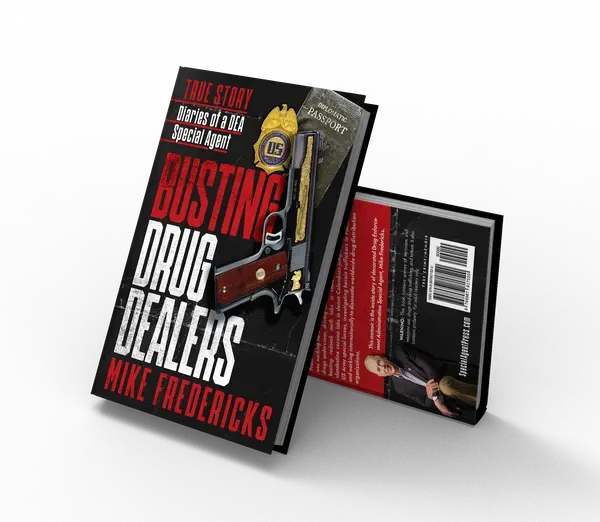 Busting Drug Dealers: Diaries of a DEA Special Agent, Front and back 3D mockup, book cover designed by 5MEDIADESIGN