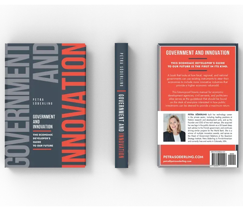 Government and Innovation: The Economic Developer's Guide to Our Future, Full flat layout, book cover designed by 5MEDIADESIGN