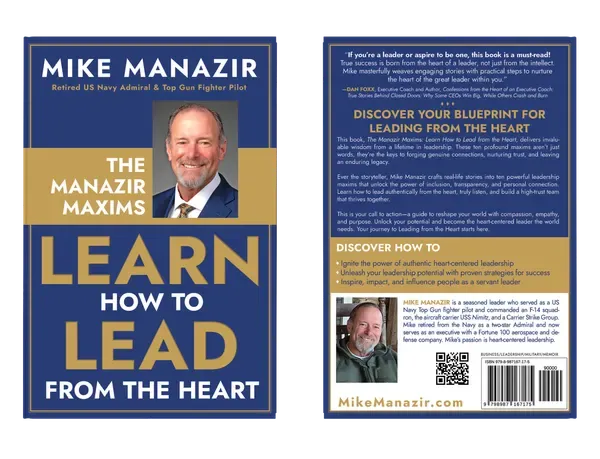 The Manazir Maxims: Learn How to Lead from the Heart, Complete flat spread, book cover designed by 5MEDIADESIGN