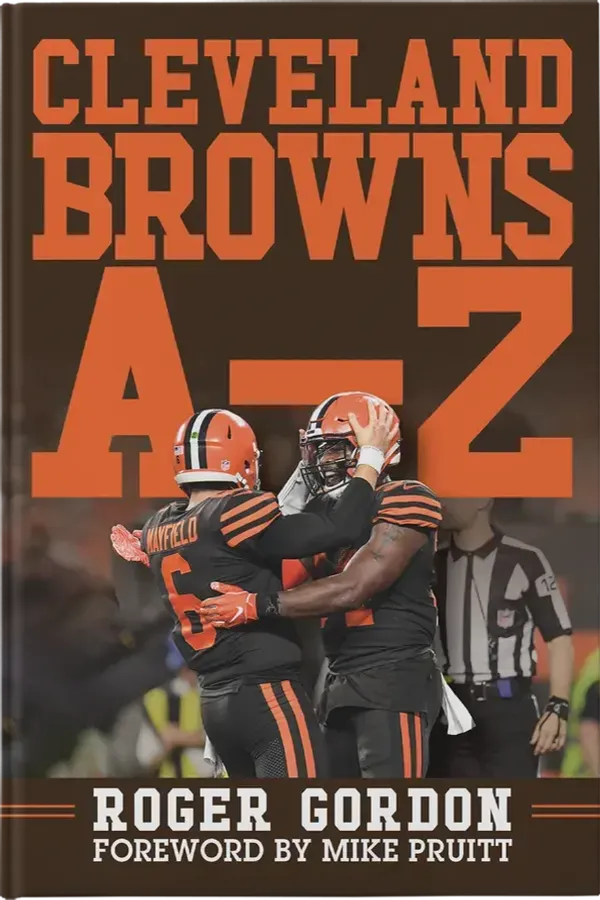 Cleveland Browns A-Z by Roger Gordon — book cover design by 5mediadesign