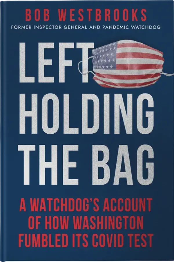 Left Holding the Bag by Bob Westbrooks — book cover design by 5mediadesign