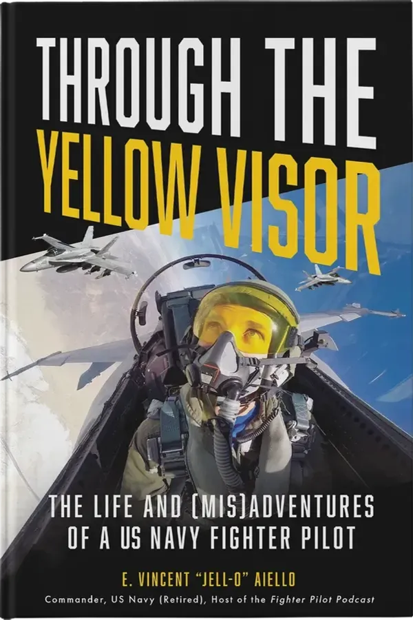Through the Yellow Visor by E. Vincent Jell-O Aiello — book cover design by 5mediadesign